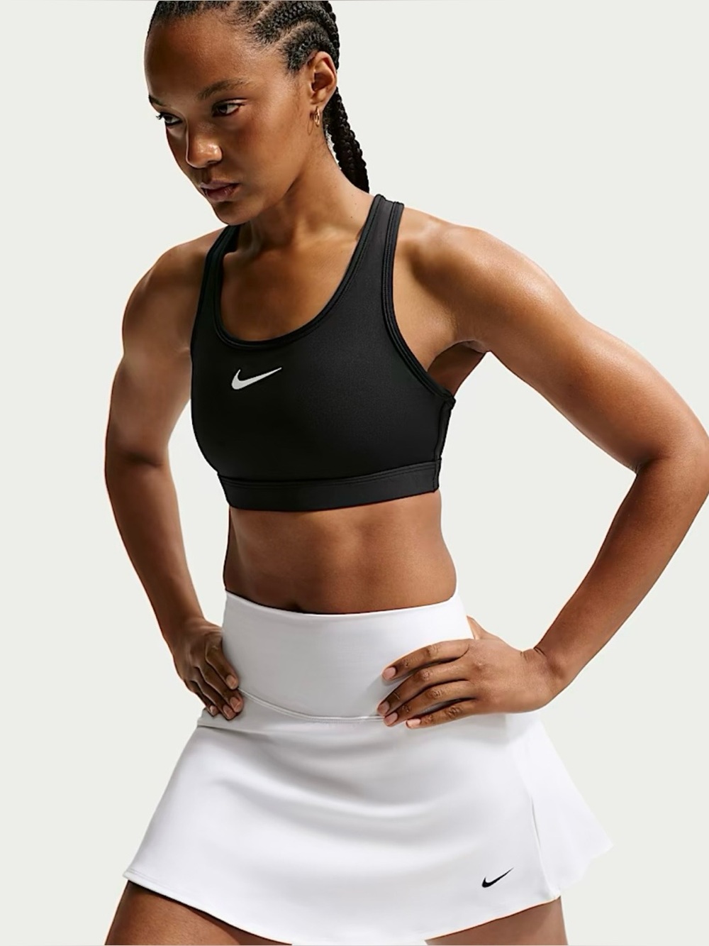 Nike Swoosh Women’s Black Lightly Padded Sports Bra M